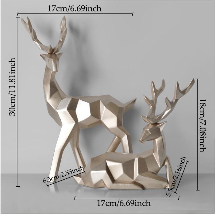 Modern Resin Deer Statue – Elegant Home Decor Table Ornament