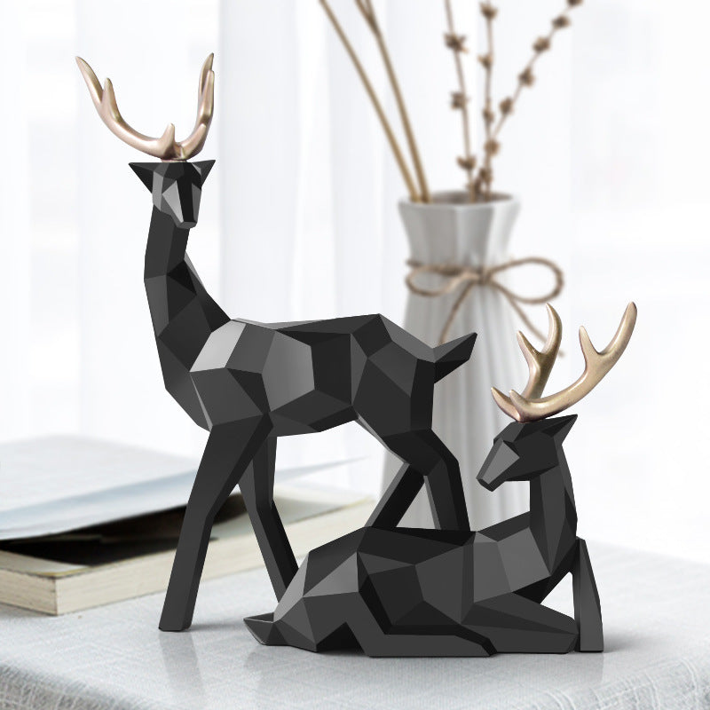 Modern Resin Deer Statue – Elegant Home Decor Table Ornament