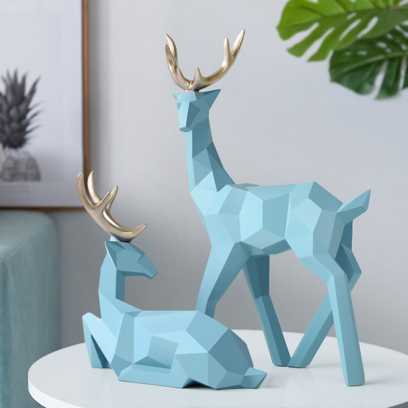 Modern Resin Deer Statue – Elegant Home Decor Table Ornament