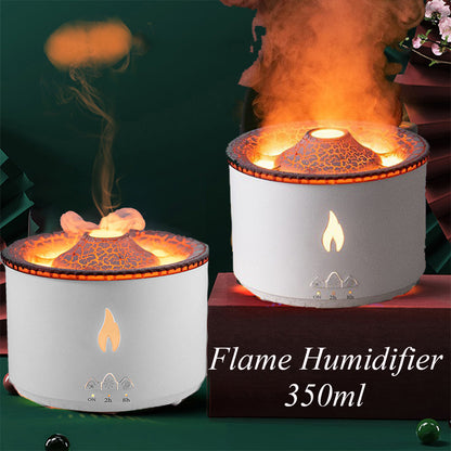 Volcano Flame Jellyfish Essential Oil Diffuser – Ultrasonic Humidifier with LED Mist & Remote