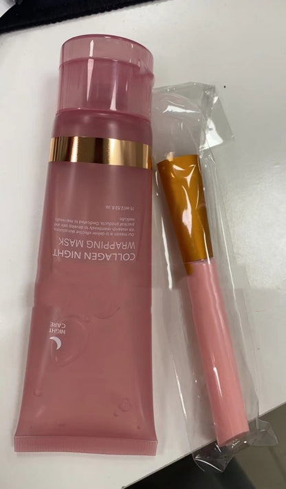 Collagen Night Wrapping Mask – Firming & Hydrating Peel-Off Skincare Treatment