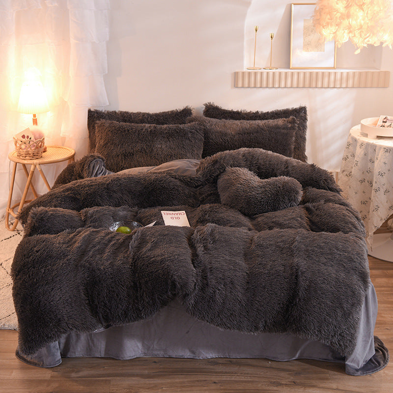 Luxury Fluffy Fleece Duvet Cover Set – Ultra Soft Winter Bedding for Queen & King Beds