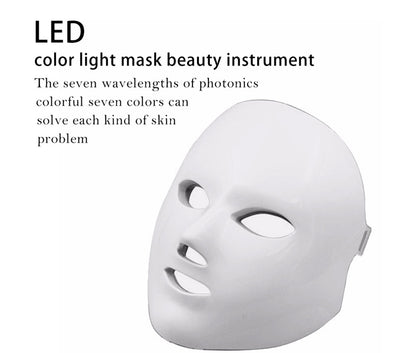 7-Color LED Facial Mask – Skin Rejuvenation & Anti-Aging Light Therapy