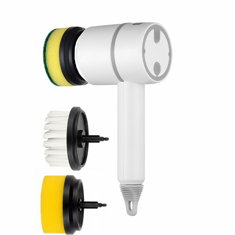 Electric Cleaning Brush – USB Rechargeable, 3-Speed, Multiple Brush Heads