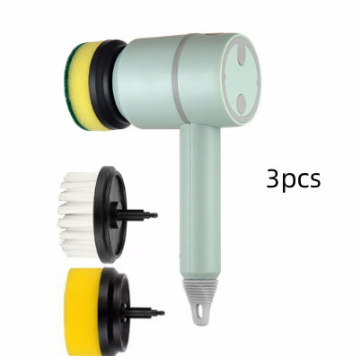 Electric Cleaning Brush – USB Rechargeable, 3-Speed, Multiple Brush Heads