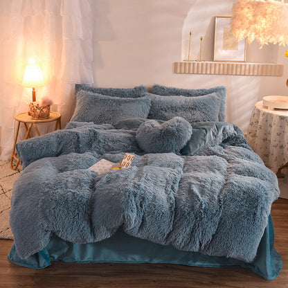 Luxury Fluffy Fleece Duvet Cover Set – Ultra Soft Winter Bedding for Queen & King Beds