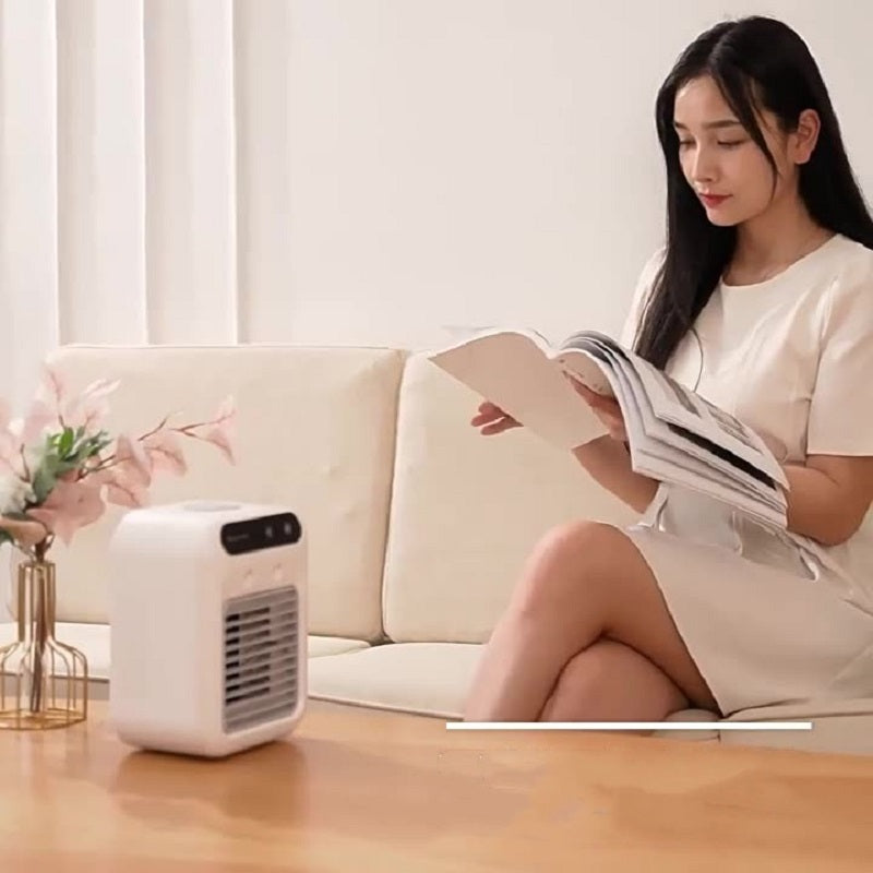 Portable Air Cooler Fan – USB Mini Air Conditioner with Ice & Aroma Support