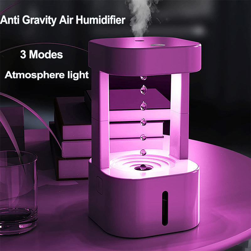 Anti-Gravity Humidifier – 580ML USB Mist Maker for Home & Office