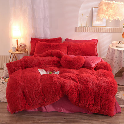 Luxury Fluffy Fleece Duvet Cover Set – Ultra Soft Winter Bedding for Queen & King Beds