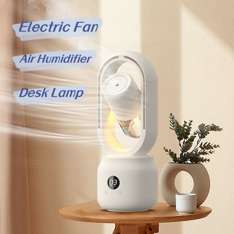 Portable Bladeless Mist Fan – USB Rechargeable Air Cooler