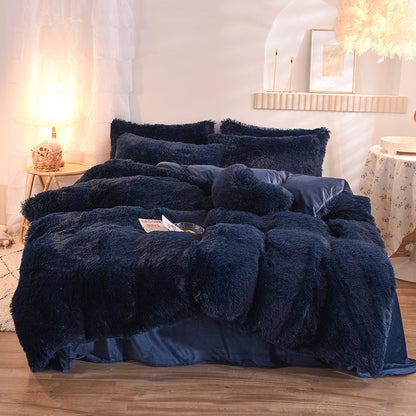 Luxury Fluffy Fleece Duvet Cover Set – Ultra Soft Winter Bedding for Queen & King Beds