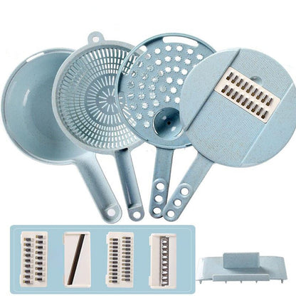 8-in-1 Mandoline Vegetable Slicer – Grater, Peeler & Cutter with Strainer