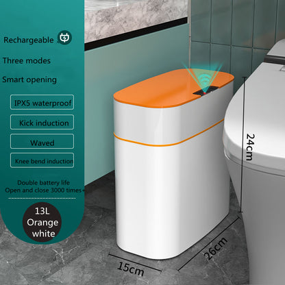 Smart Induction Trash Can with Lid – Automatic Sensor Bin for Kitchen, Bedroom, Living Room & Car