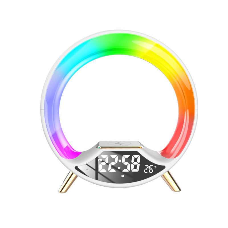 3-in-1 Wireless Charging Lamp – Bluetooth Speaker, Night Light & Alarm Clock