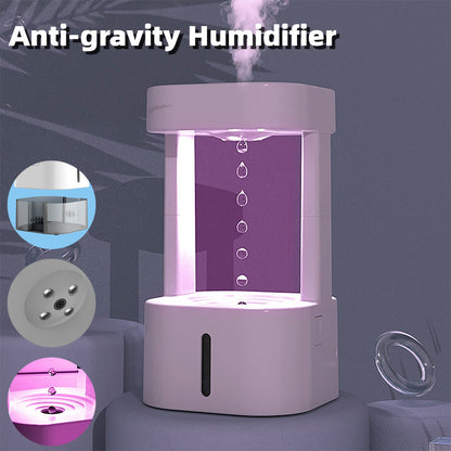 Anti-Gravity Humidifier – 580ML USB Mist Maker for Home & Office