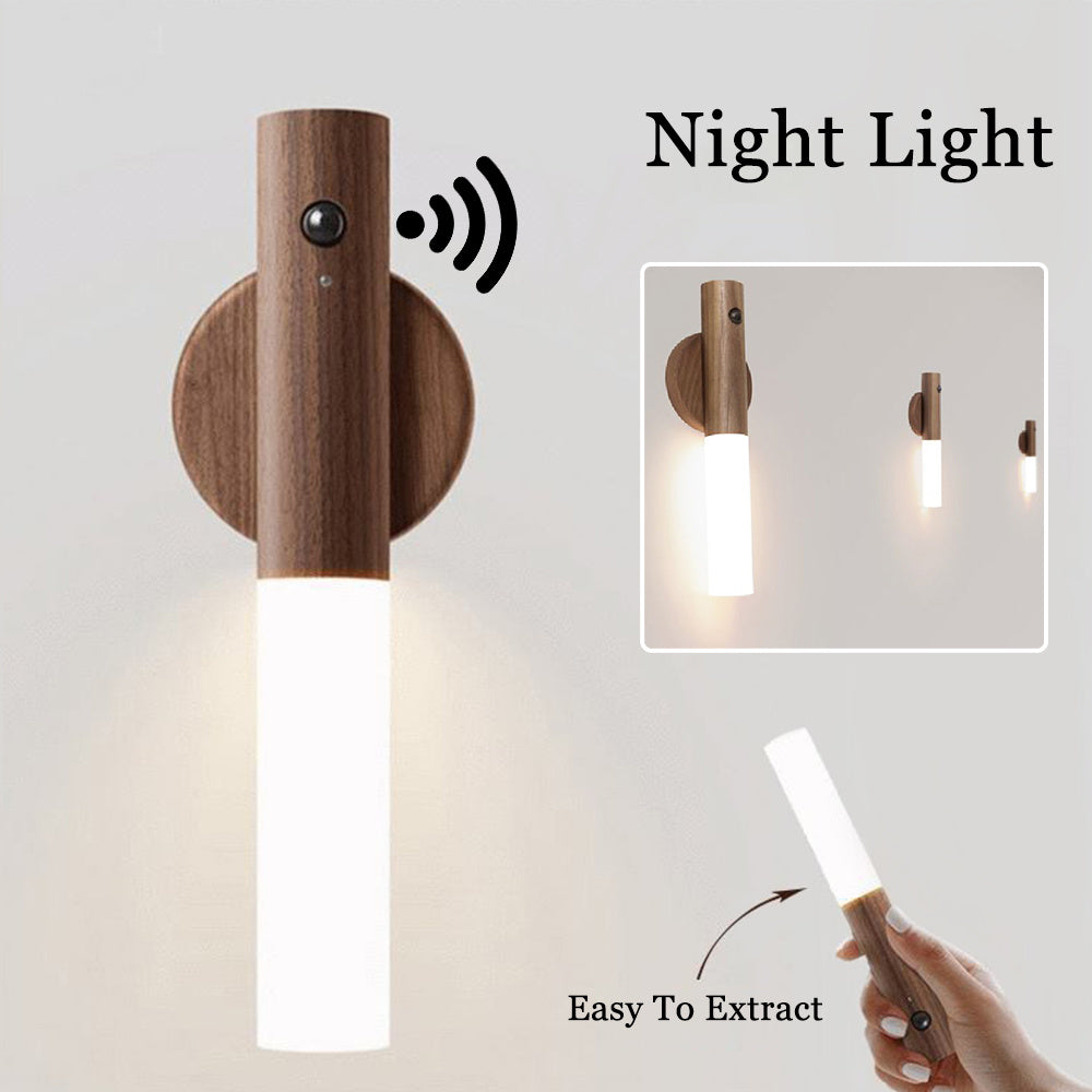 Motion Sensor Night Light – USB Rechargeable LED Wall Lamp