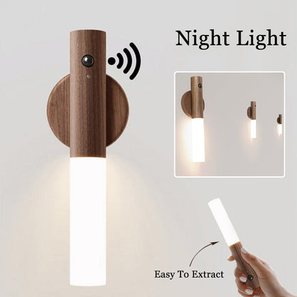 Motion Sensor Night Light – USB Rechargeable LED Wall Lamp