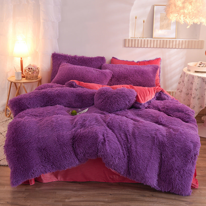 Luxury Fluffy Fleece Duvet Cover Set – Ultra Soft Winter Bedding for Queen & King Beds