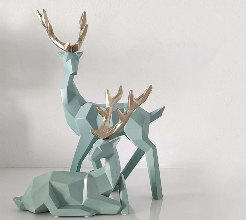 Modern Resin Deer Statue – Elegant Home Decor Table Ornament