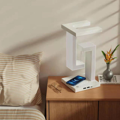Magnetic Suspension Table Lamp – Wireless Charging LED Night Light for Bedroom & Office