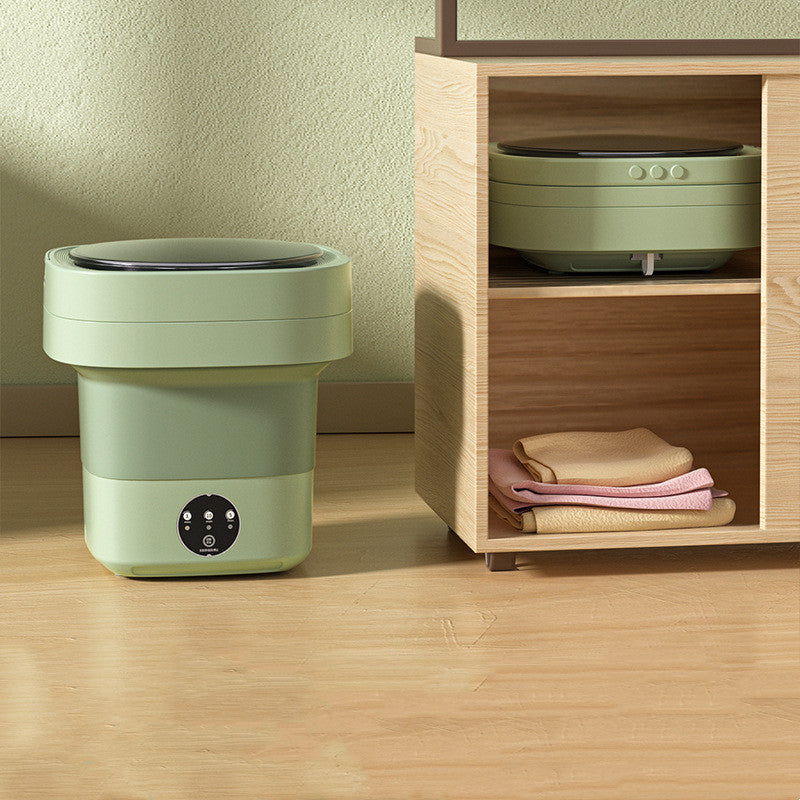 Mini Foldable Washing Machine – Portable Washer with Spin Basket & 3 Wash Modes