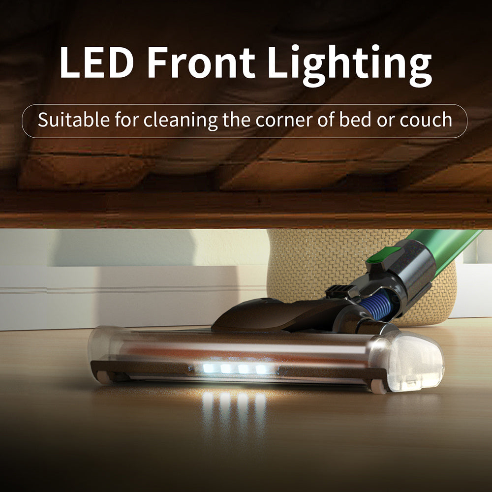 Handheld Wireless Vacuum Cleaner – Foldable Tube, 2-Speed Suction, LED Light