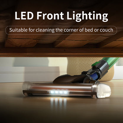 Handheld Wireless Vacuum Cleaner – Foldable Tube, 2-Speed Suction, LED Light