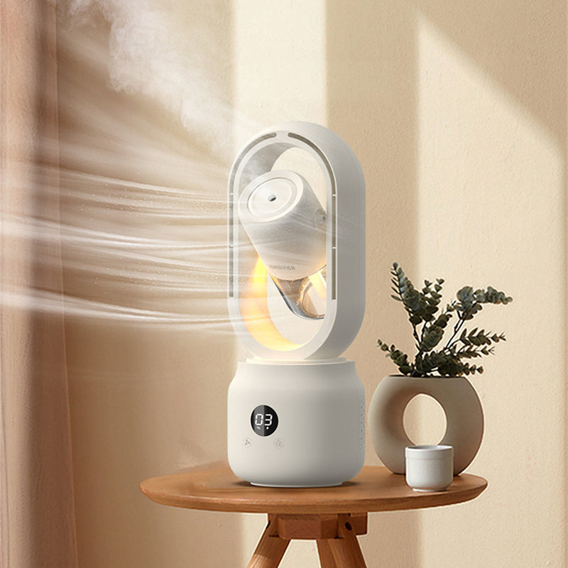 Portable Bladeless Mist Fan – USB Rechargeable Air Cooler