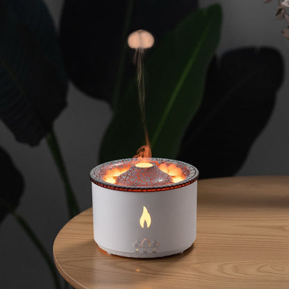 Volcano Flame Jellyfish Essential Oil Diffuser – Ultrasonic Humidifier with LED Mist & Remote