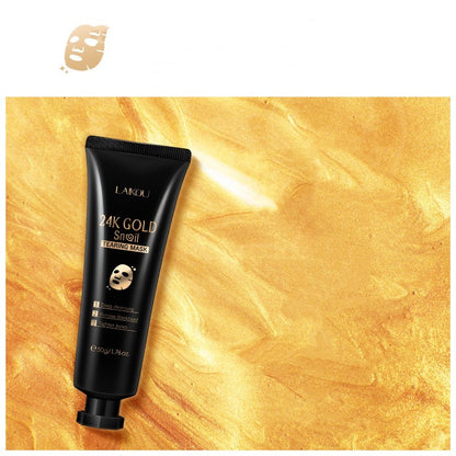 Gold Foil Snail Tear-Off Face Mask – 50g Hydrating & Brightening Skincare