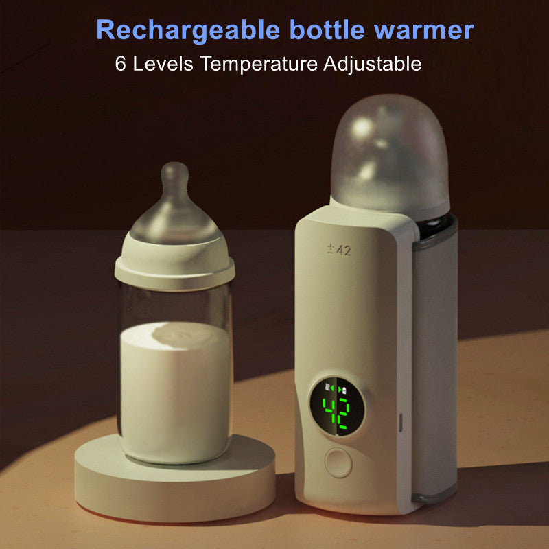 Portable USB Baby Bottle Warmer – Constant Temperature, Wireless & Rechargeable