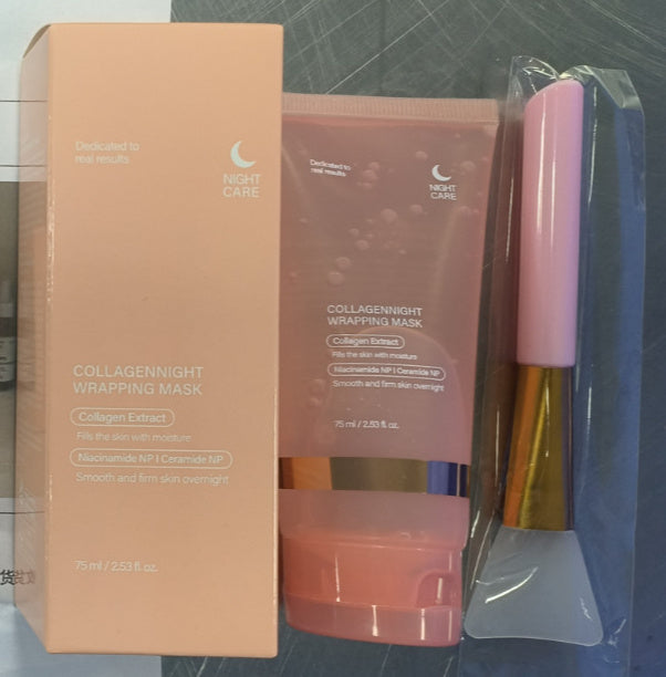 Collagen Night Wrapping Mask – Firming & Hydrating Peel-Off Skincare Treatment