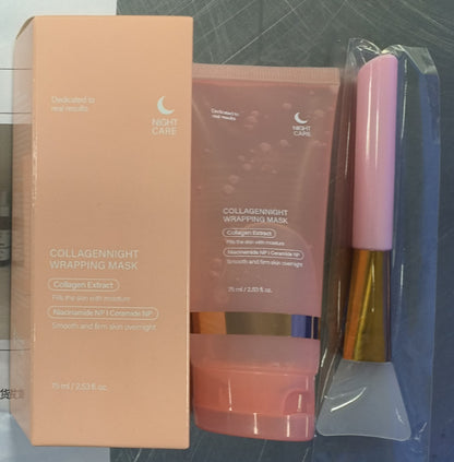 Collagen Night Wrapping Mask – Firming & Hydrating Peel-Off Skincare Treatment