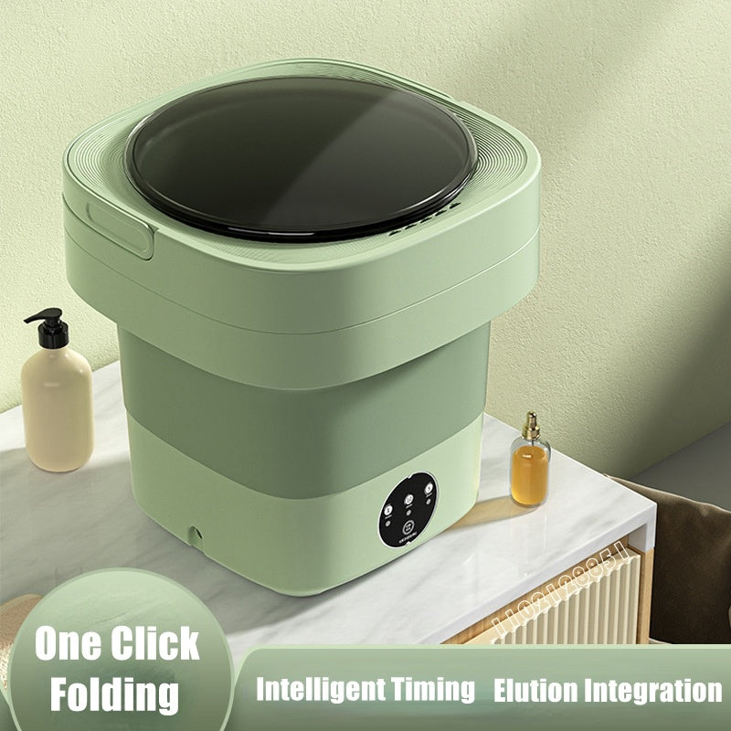 Mini Foldable Washing Machine – Portable Washer with Spin Basket & 3 Wash Modes