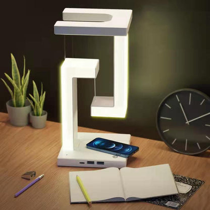 Magnetic Suspension Table Lamp – Wireless Charging LED Night Light for Bedroom & Office