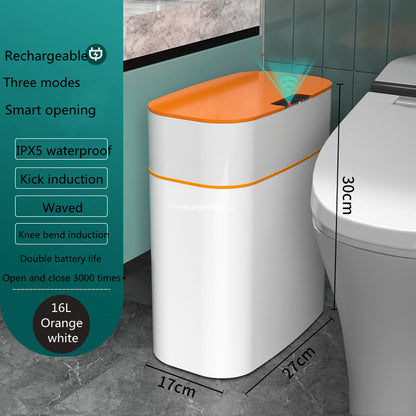 Smart Induction Trash Can with Lid – Automatic Sensor Bin for Kitchen, Bedroom, Living Room & Car
